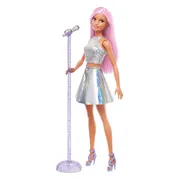 Barbie Careers Popster – pop met roze haar inclusief microfoon