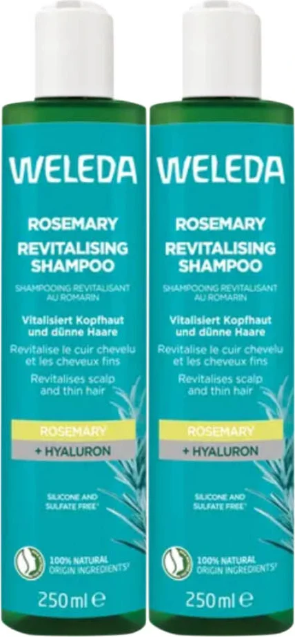 2x WELEDA Rozemarijn Revitaliserende Shampoo 250 ml