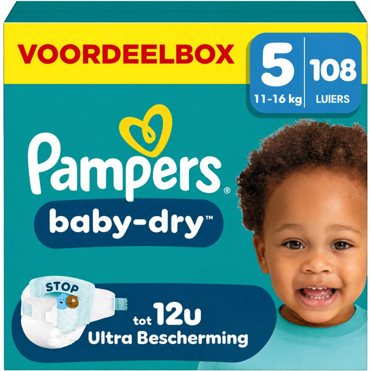 2x Pampers Baby Dry Luiers Maat 5 (11-16kg) 54 stuks