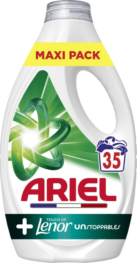 4x Ariel Vloeibaar Wasmiddel Lenor Unstoppables 35 Wasbeurten 1575 ml
