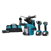 Makita DLX3106TW1 Accu Combiset 3-delig 18V 5.0Ah in Tas