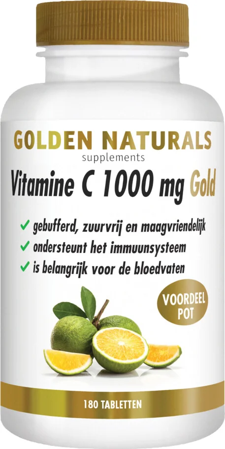 2x Golden Naturals Vitamine C Gold 1000mg vegan 180 tabletten
