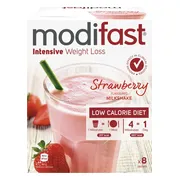 8x Modifast Weight Control Milkshake Aardbei 8 x 55 gr