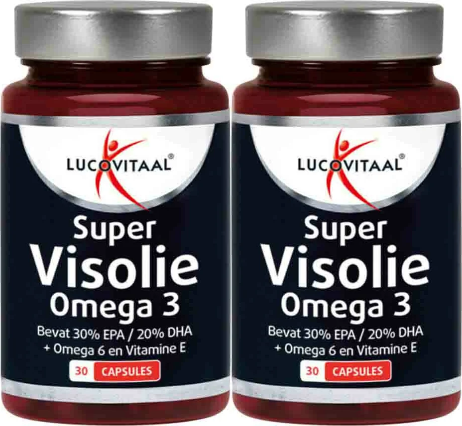 2x Lucovitaal Super Visolie Omega 3-6 30 capsules