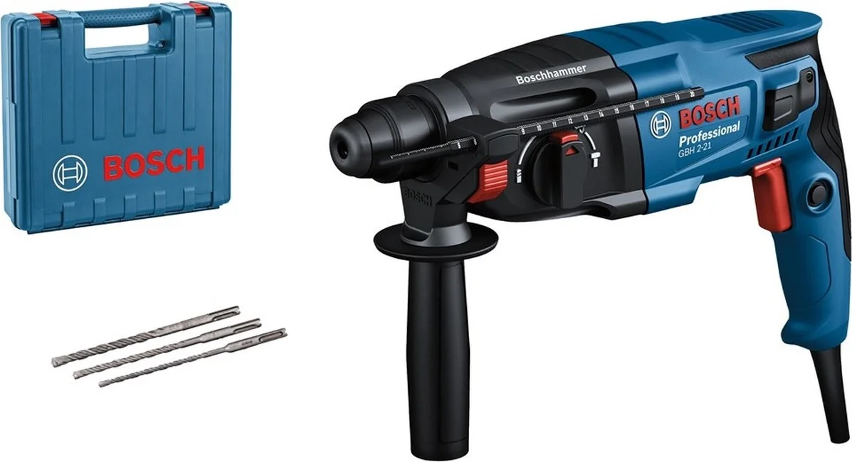 Bosch Professional GBH 2-21 Combihamer SDS-Plus 2,0J + 3 boren 720W in koffer - 06112A6002