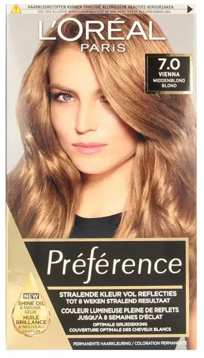 L'Oréal Préférence Permanente Haarkleuring 7.0 Middenblond
