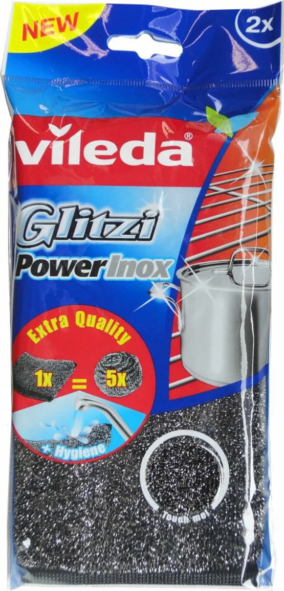 15x Vileda Schuursponzen Glitzi Power Inox 2 stuks