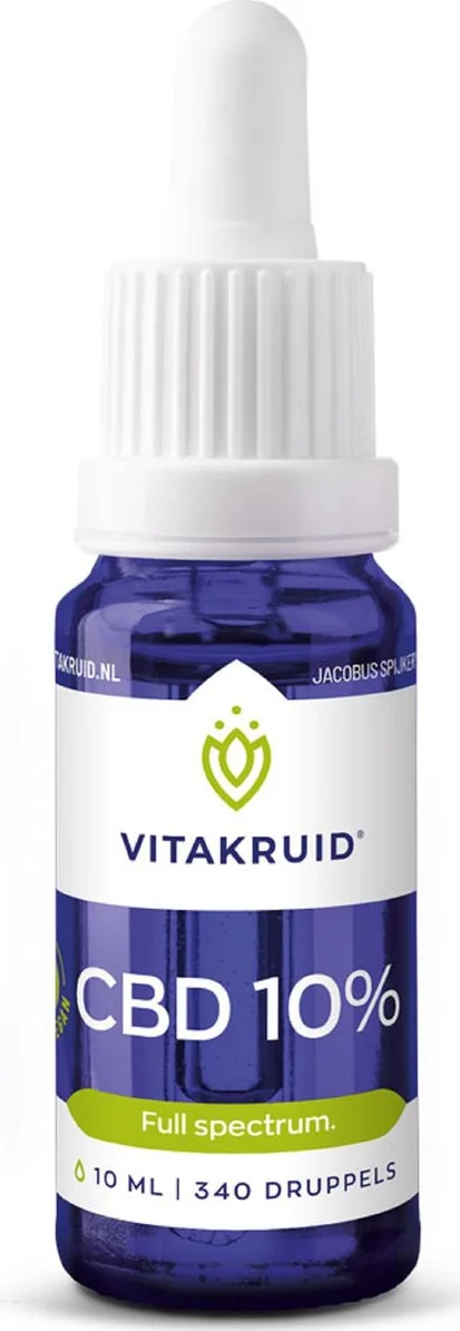 Vitakruid CBD Olie 10% full spectrum met MCT als drager 10ML