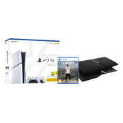 PlayStation 5 Slim Disc Edition + FC 27 + Covers Zwart + Extra Controller Wit
