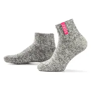 SOXS® | SOX3103 | Wollen sokken | Grijs | Enkelhoogte | Maat 37-41 | Bubble gum label