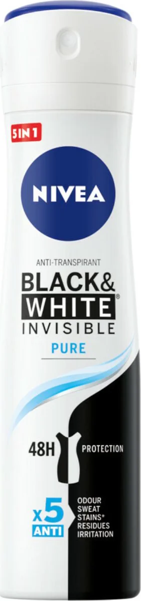 Nivea Black & White Invisible Pure Deodorant Spray 150ML