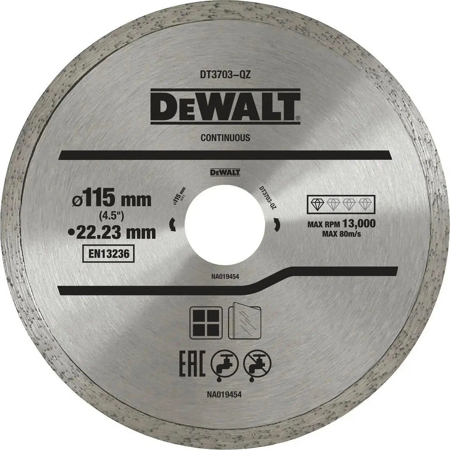DeWALT DT3703 Diamantzaagblad Volband 115x22,23mm