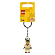 LEGO Jongen in Franse buldogpak sleutelhanger