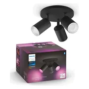 Philips Hue Fugato Opbouwspot White and Color - Zwart - 3-spots