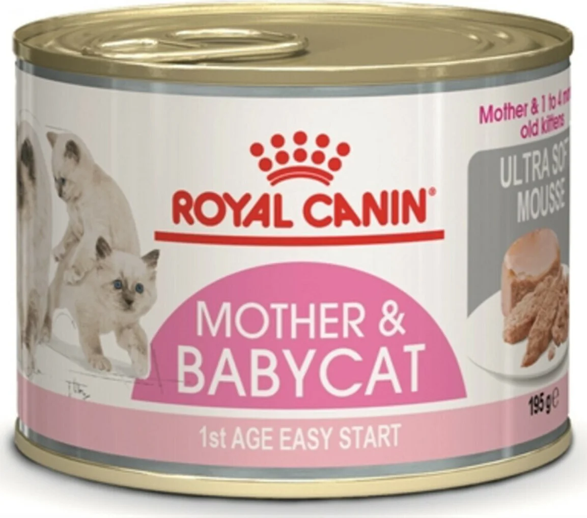 12x Royal Canin Mother & Baby Mousse Kattenvoer Nat 195 gr
