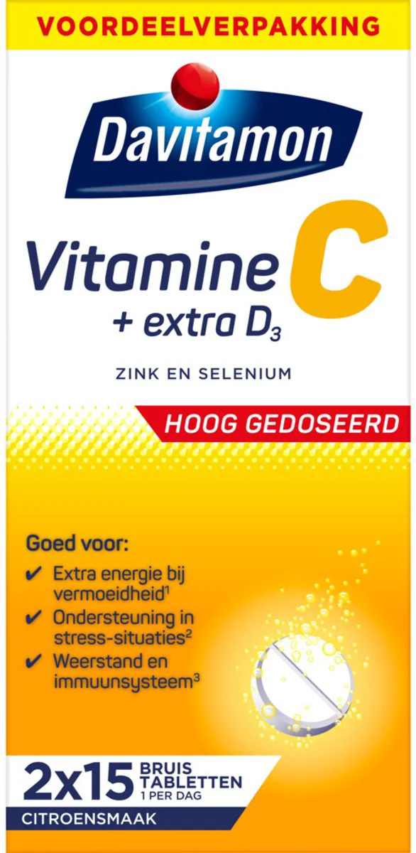 Davitamon Vitamine C + Extra D3 30 bruistabletten
