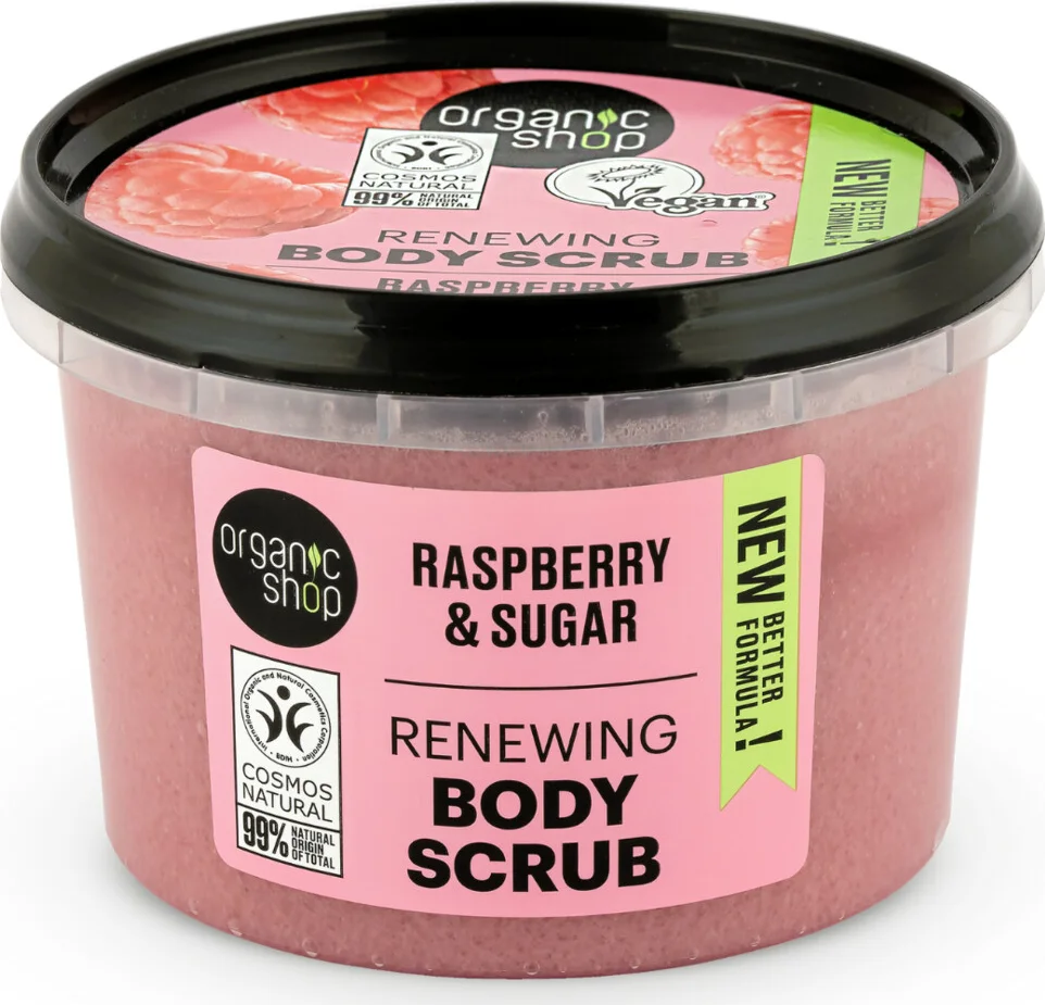 3x Organic Shop Body Scrub Raspberry Cream 250 ml