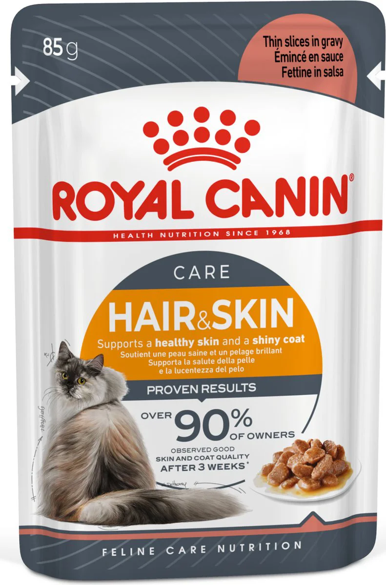 96x Royal Canin Hair & Skin Care Jelly Kattenvoer Nat 85 gr