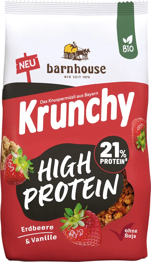 Barnhouse Krunchy High Protein Aarbeien - Vanille 450GR