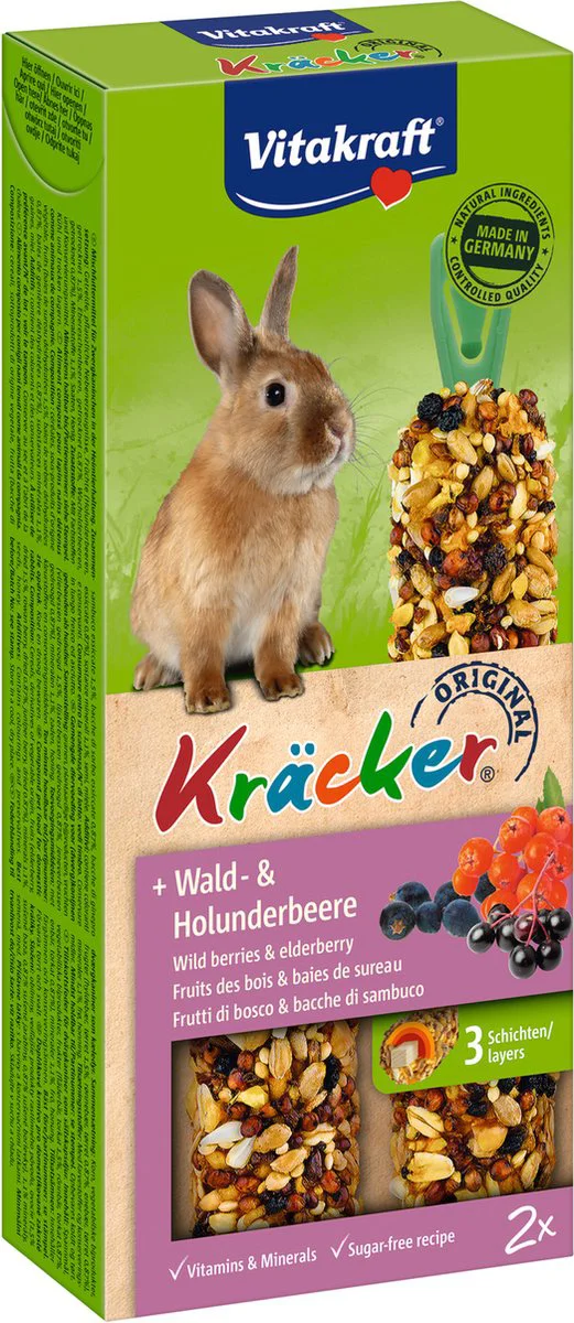 Vitakraft Konijn Kracker Bos en Vlierbessen 2 stuks