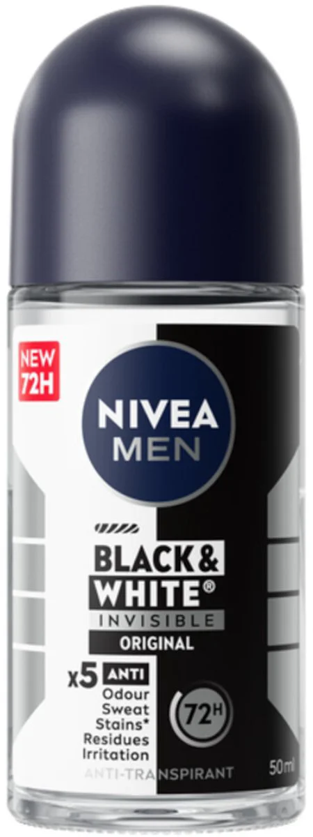 NIVEA Men Deodorant Roller Invisible for Black & White 50 ml