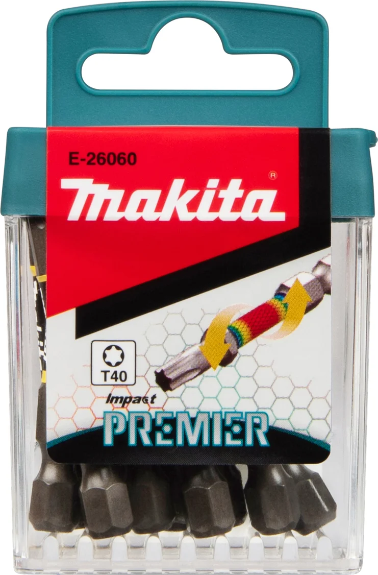 Makita E-26060 Impact Premier Slagschroefbit T40 x 50 mm 10 stuks