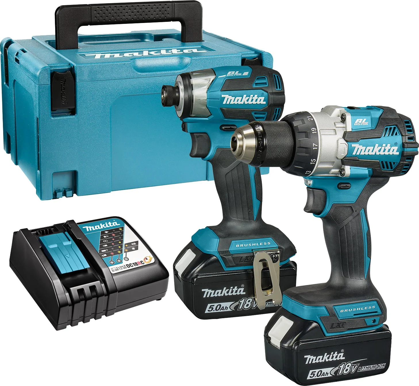 Makita DLX2528TJ Accu Combiset 2-delig (DHP489 + DTD173) 18V 5.0Ah in Mbox