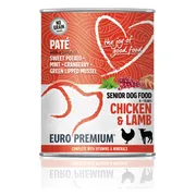 6x Euro-Premium Paté Senior Hondenvoer Nat Chicken & Lamb 400 gr