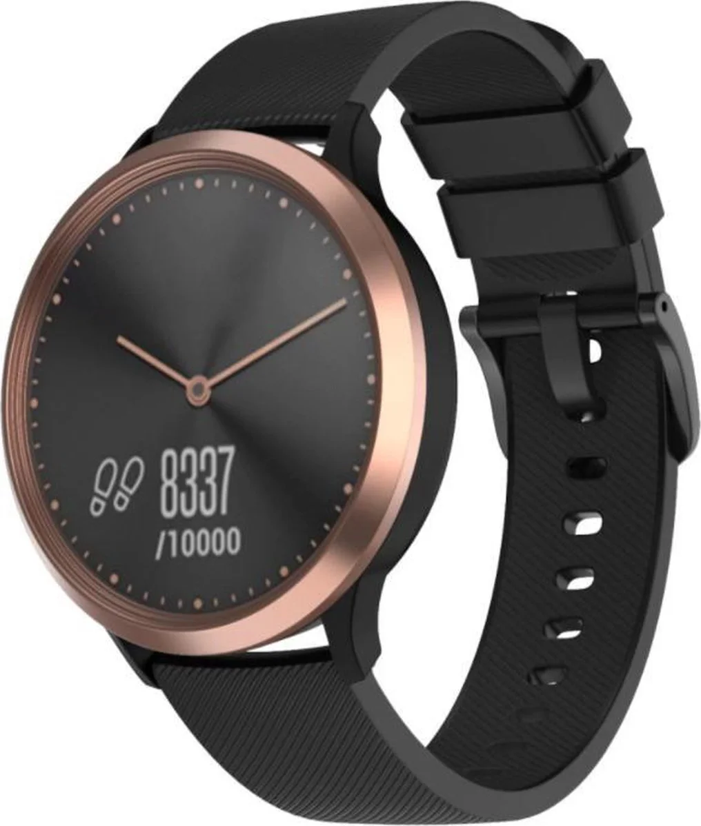 Garmin Vivomove HR silicone band - zwart - 42mm