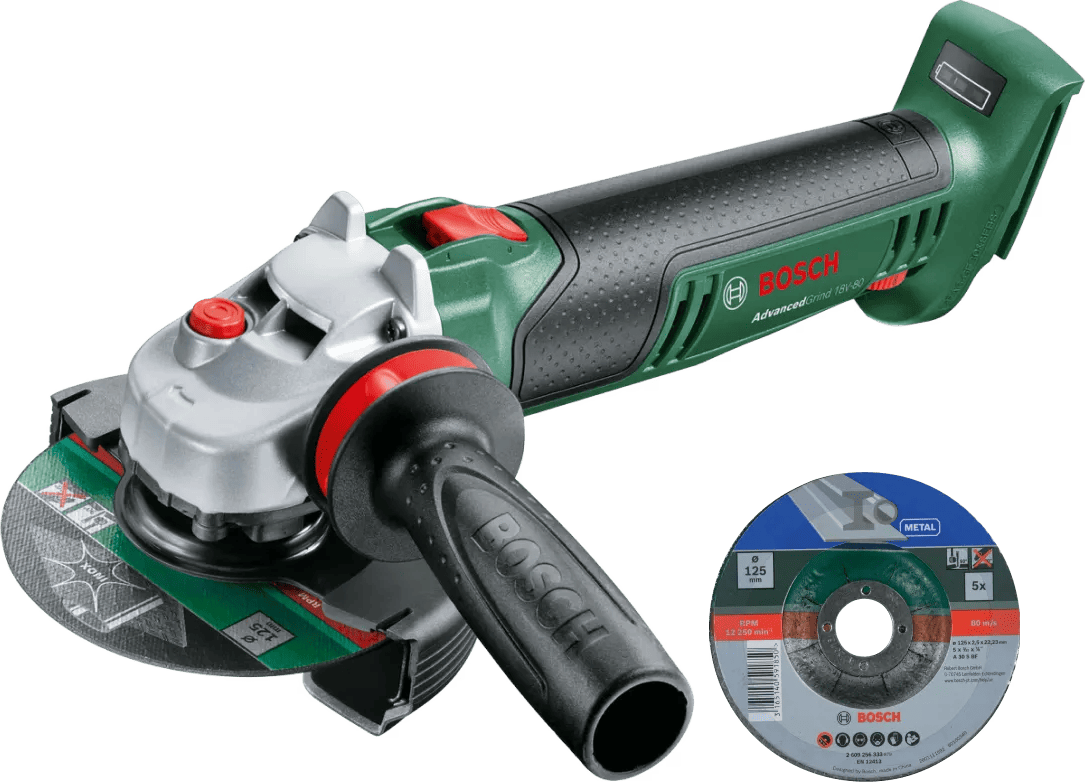 Bosch AdvancedGrind 18V-80 (zonder accu) + Bosch Slijpschijf Metaal 125 mm 5 stuks