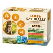 IAMS Naturally Kat Adult Land - Sea Collection 12 x 85 gr
