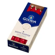 Gouda Kroonkaarsen Robijnrood 240/24 8st