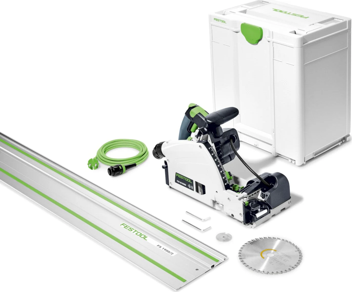 Festool TSV 60 KEBQ-Plus-FS Invalzaag met voorritsfunctie in Systainer + FS 1900/2 Geleiderail - 577743