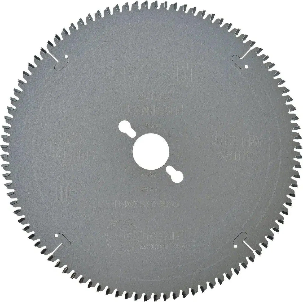 DeWALT Cirkelzaagblad voor Laminaat | Extreme | Ø 250mm Asgat 30mm 96T - DT4282-QZ