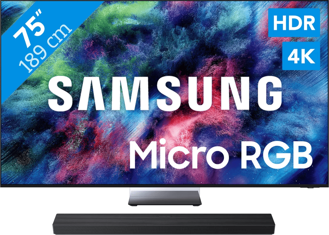 Samsung Micro RGB 75" R95H (2026) + Samsung HW-QS90H (2026)