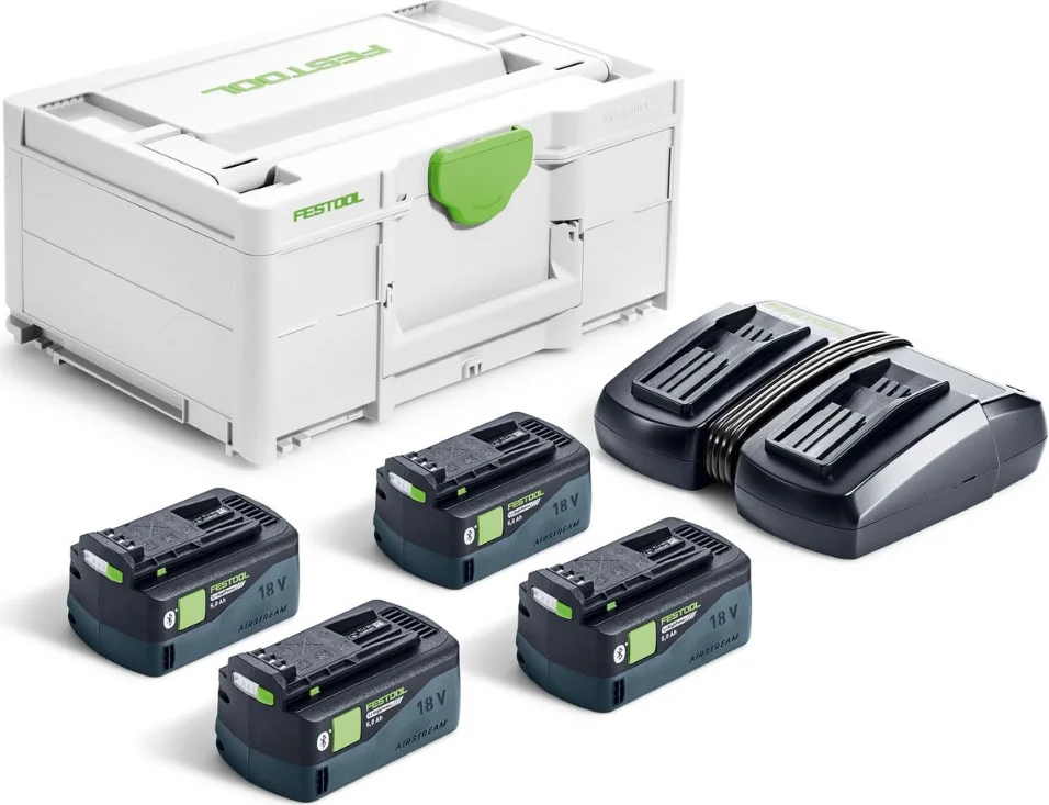 Festool SYS 18V 4xHP5,0/TCL6DUO Energie-set in Systainer - 578681