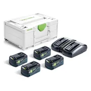 Festool SYS 18V 4xHP5,0/TCL6DUO Energie-set in Systainer - 578681