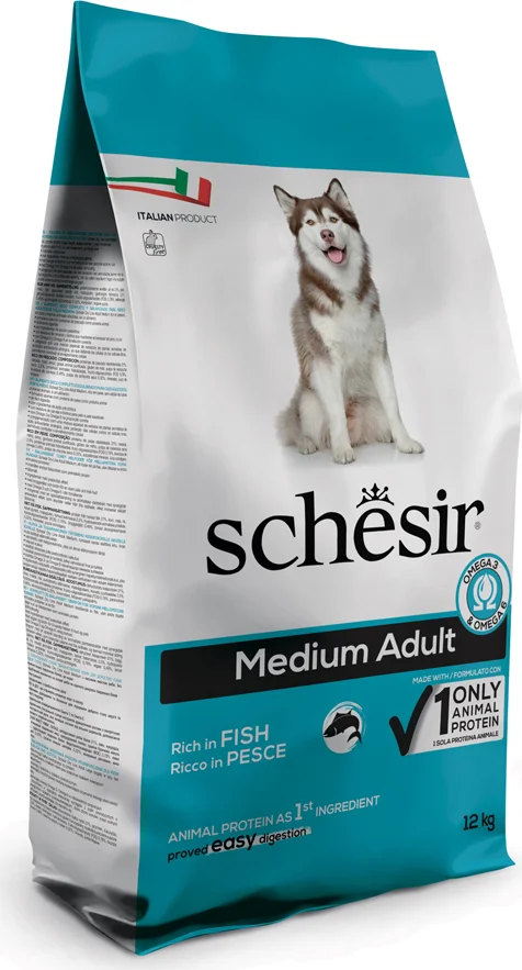 Schesir Hond Dry Maintenance Medium Vis 12 kg