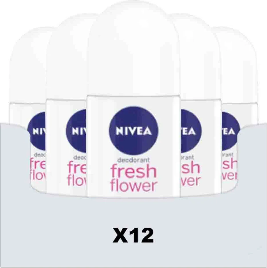12x NIVEA Deodorant Roller Fresh Flower 50 ml