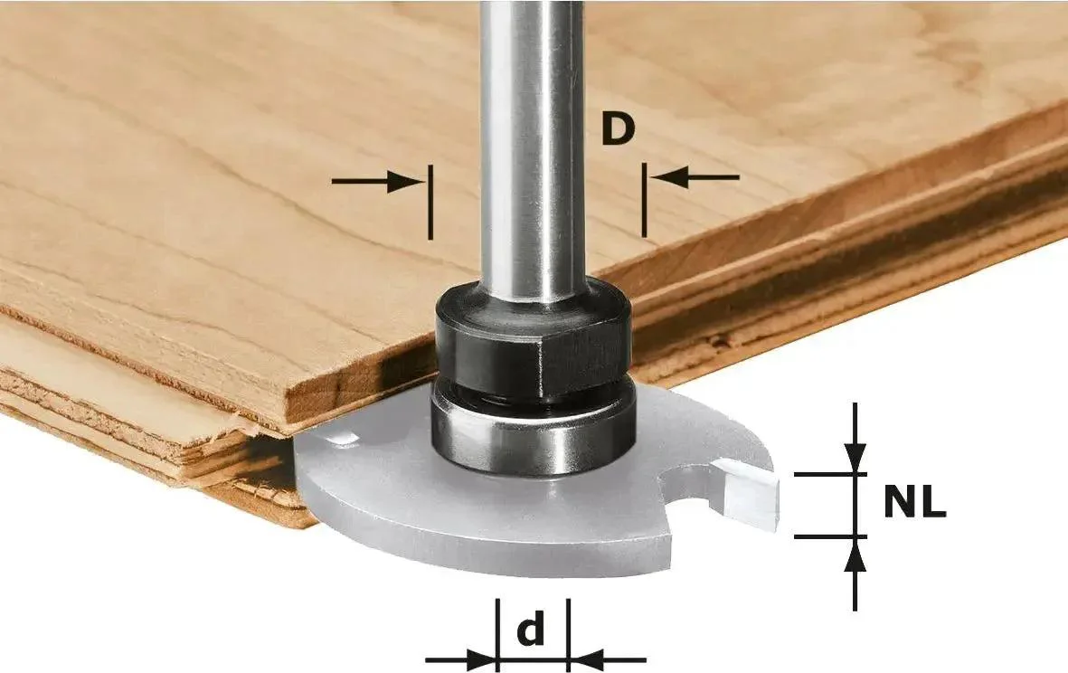 Festool S8 1,5-5 KL16 Spindel voor schijfgroeffrees + lager S 8mm - 499803