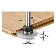 Festool S8 1,5-5 KL16 Spindel voor schijfgroeffrees + lager S 8mm - 499803