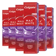 6x Colgate Tandpasta Max White Purple Reveal 75 ml