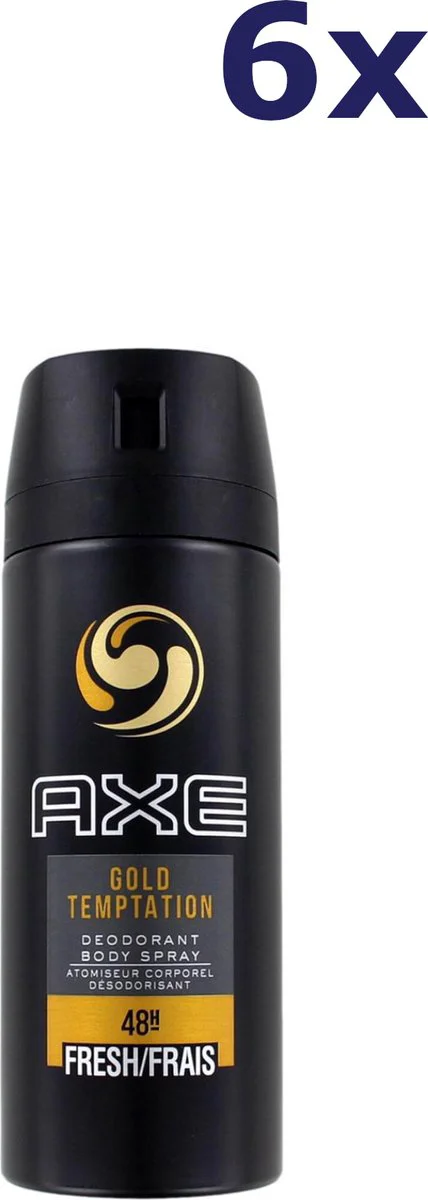 6x Axe Deodorant Bodyspray Gold Temptation 150 ml