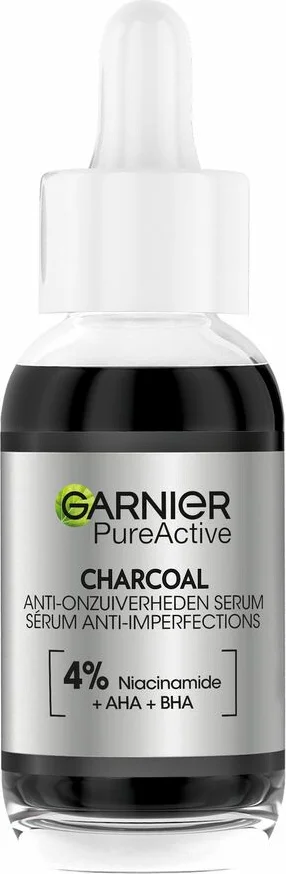 3x Garnier SkinActive Pure Active Charcoal Anti-Onzuiverheden Serum 30 ml