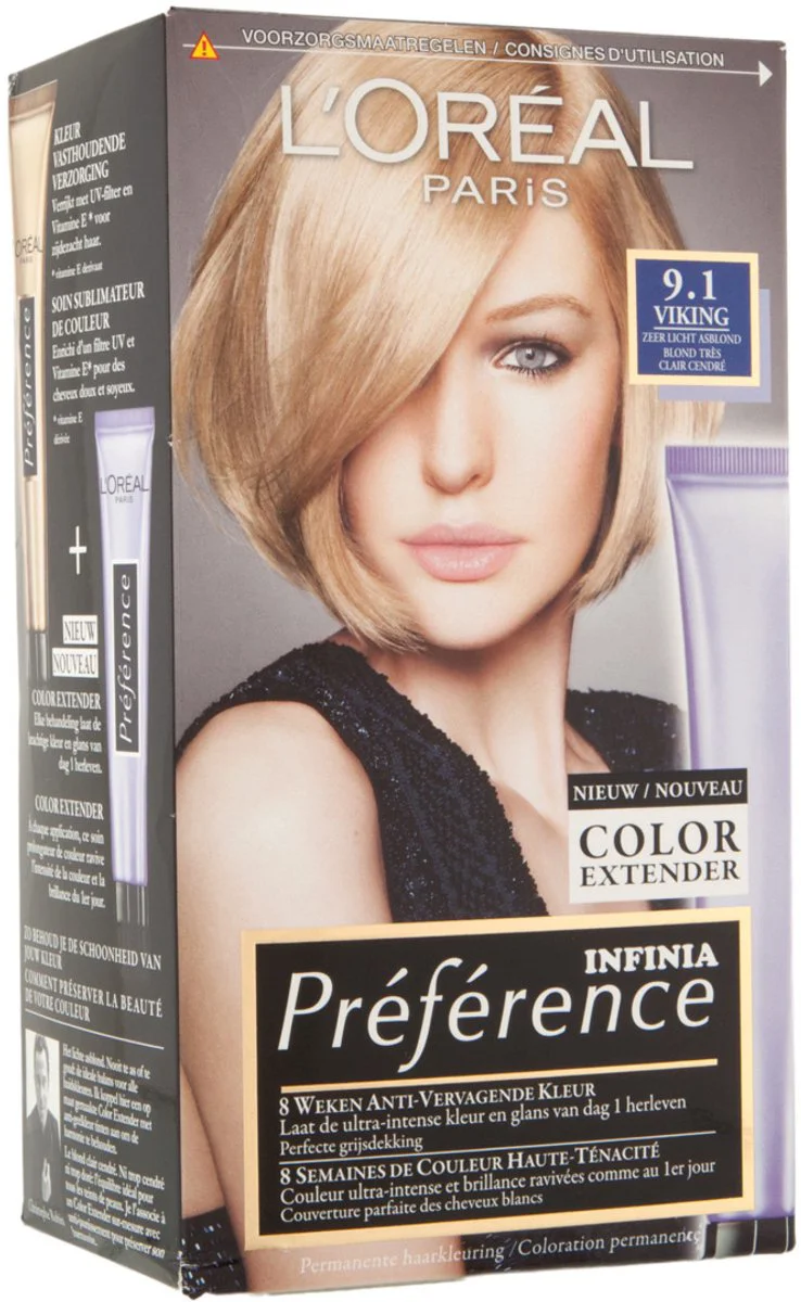 L'Oréal Préférence Permanente Haarkleuring 9.1 Zeer Licht Asblond