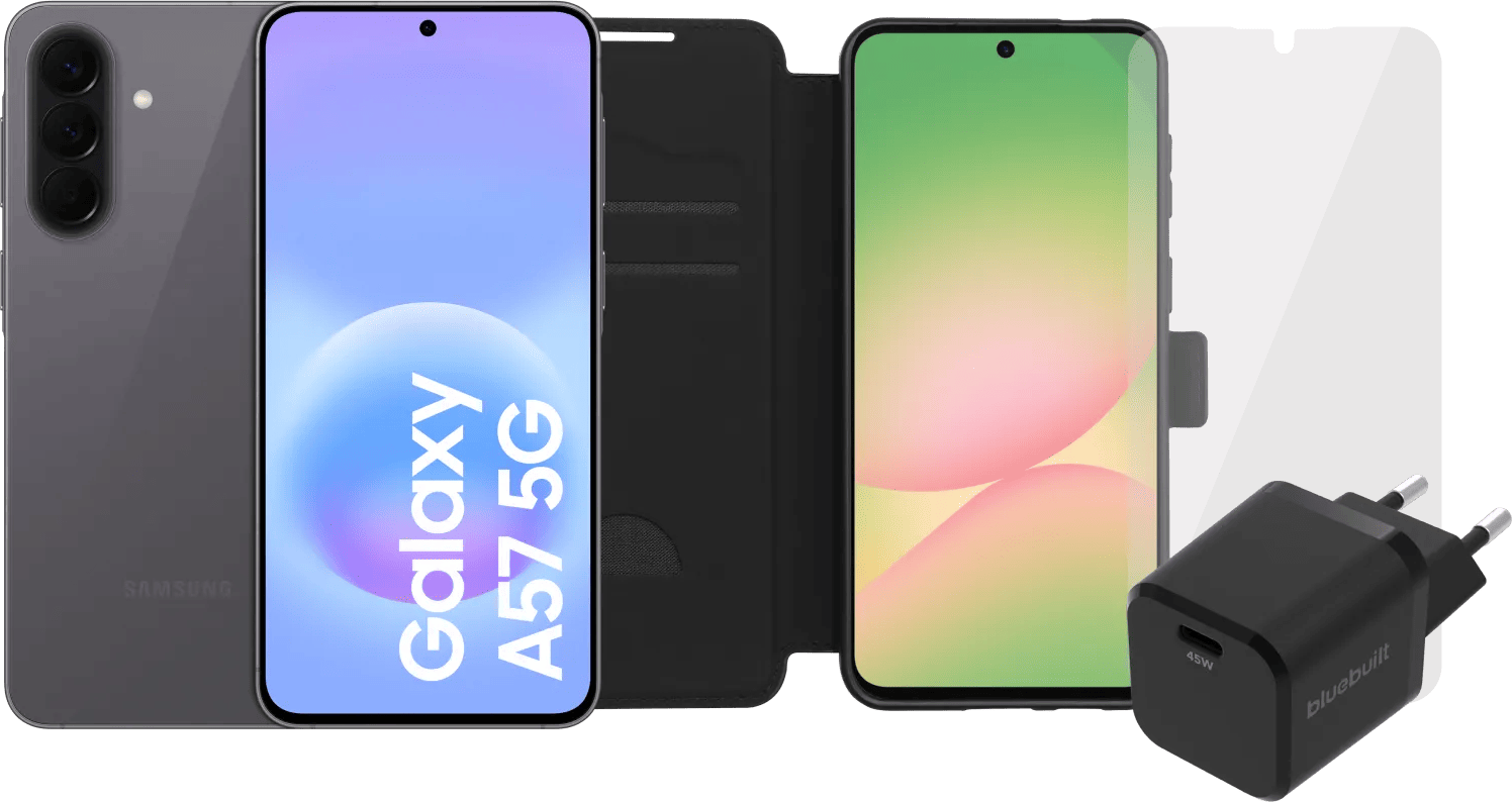 Samsung Galaxy A57 256GB Grijs 5G + Compleet Accessoirepakket
