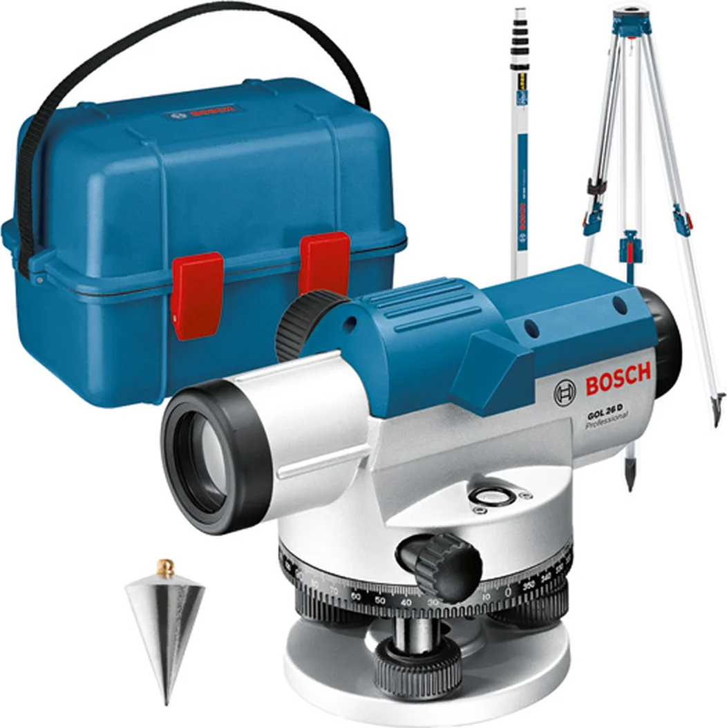 Bosch Professional PRO GOL 26 D + BT 160 + GR 500 Optisch nivelleertoestel (360 graden) - 0601068002