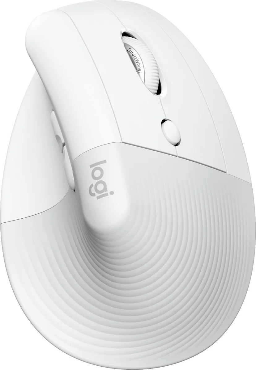 Logitech Lift voor Mac Verticale Ergonomische Muis Wit