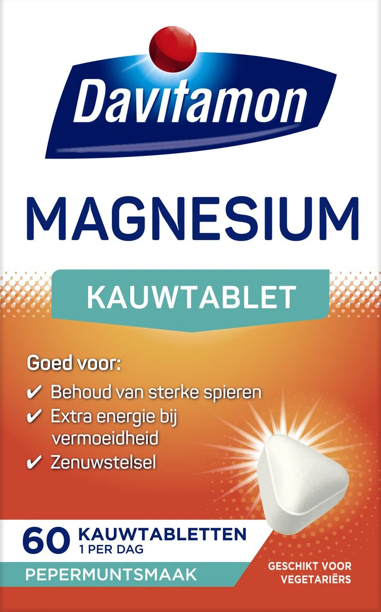 Davitamon Magnesium Kauwtablet 60 tabletten
