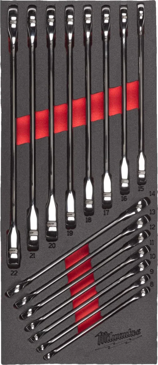 Milwaukee TOOLGUARD™ Foam inlay MAXBITE™ ringsteeksleutelset met ratel 15-delig - 4932479828